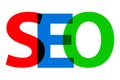 SEO - Search Engine Optimization. Colorful text abbreviation Ã¢â¬â vector